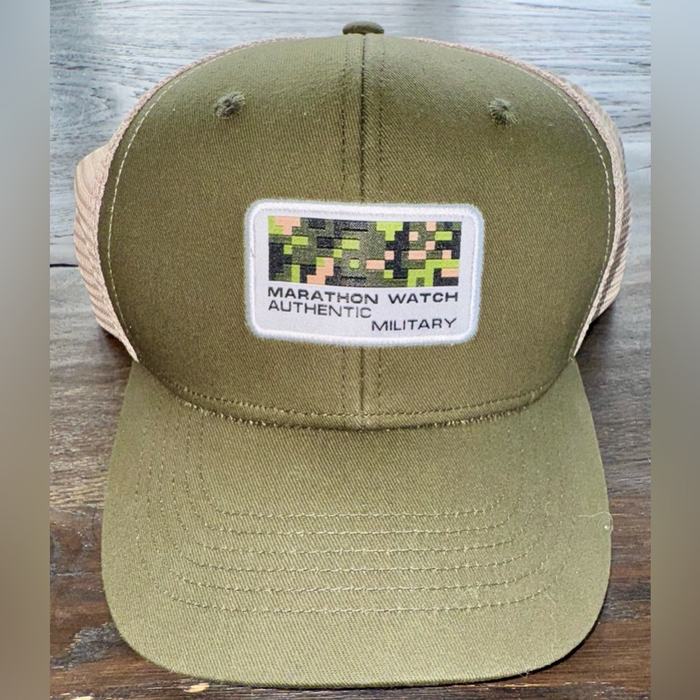 Marathon Watch Authentic Military Trucker Hat Ball Cap